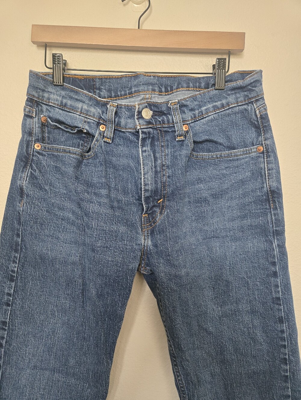 Levis 505 Medium Wash Jeans Size Waist 32 L32 - Picture 2 of 10